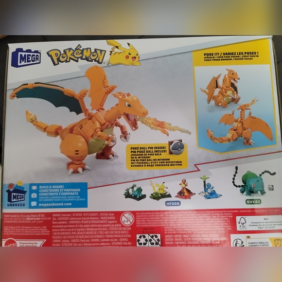Mega Construx Pokemon  Charizard Construction Set Brand New 222pcs - Picture 2 of 2